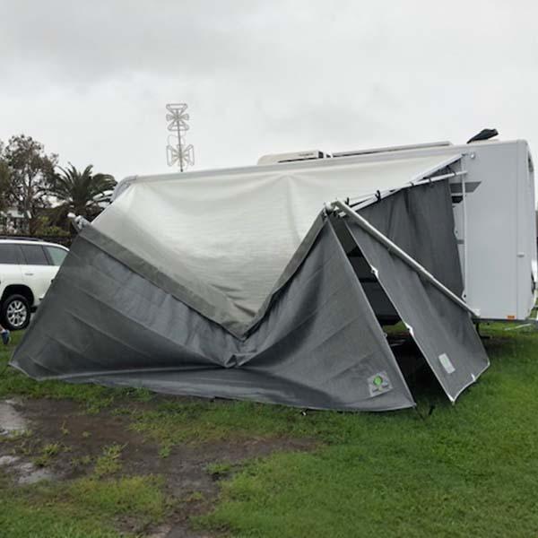 Storm Damaged Caravan Awning Repair Sunshine Coast